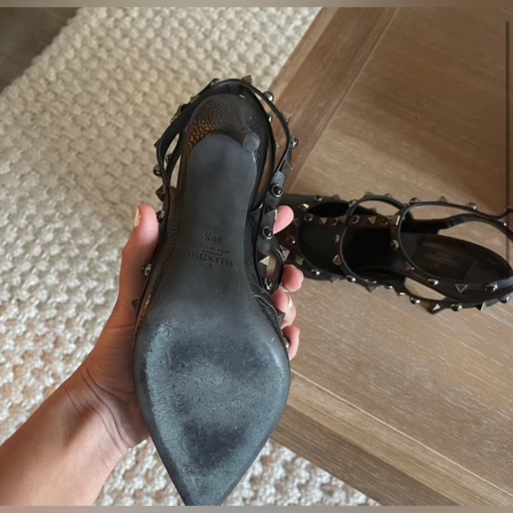 Valentino Rockstar Noir Pumps Size 39.5 - Picture 3 of 6